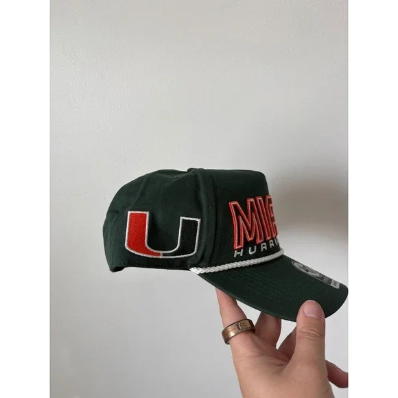 Hollister 47 Brand University of Miami Hurricanes Graphic Hat Green – One Size - Picture 3 of 5